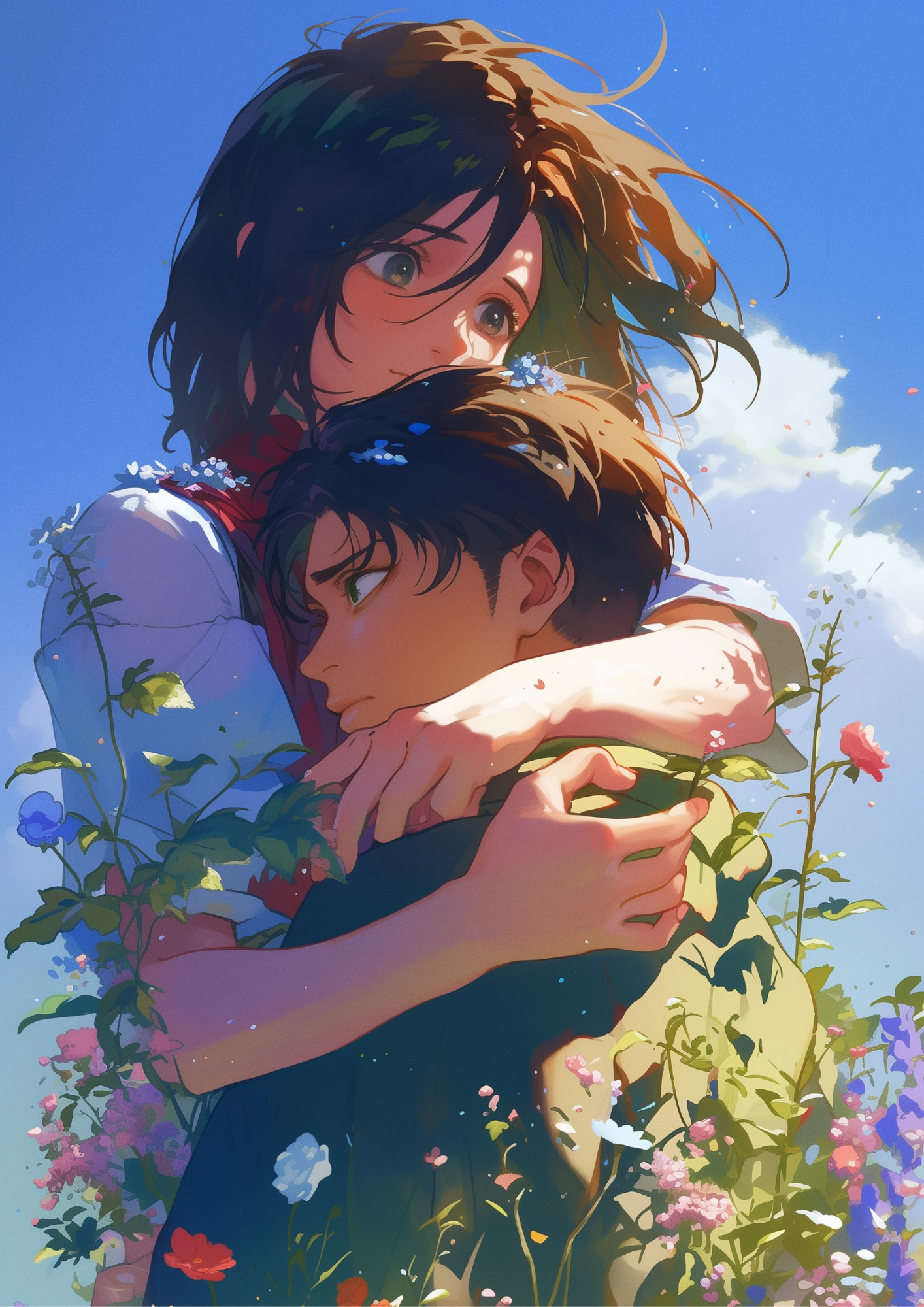 ATTACK ON TITAN-MIKASA-EREN | ANIME | POSTER