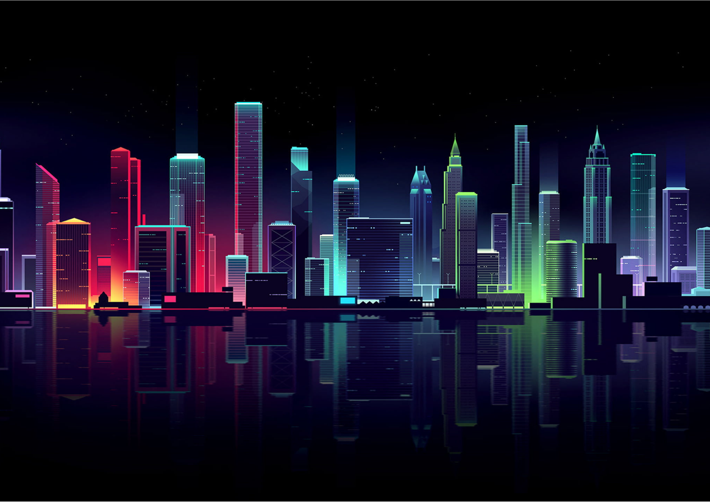 NEON CITY | LANDSCAPE | POSTER