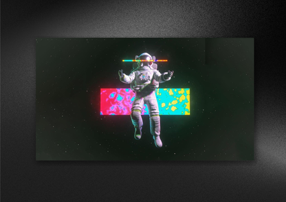 ASTRNAUT NEON | LANDSCAPE | POSTER