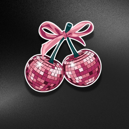 PINK DISCO CHERRIES | STICKER