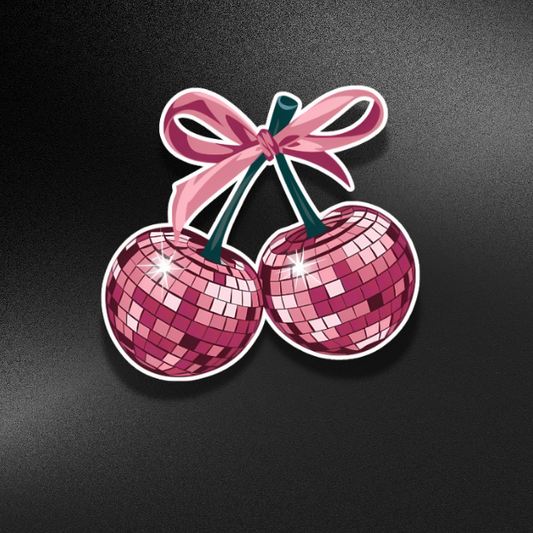 PINK DISCO CHERRIES | STICKER
