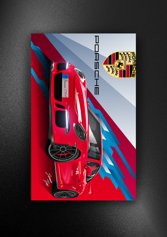 Porsche | Landscape | Car | Poster