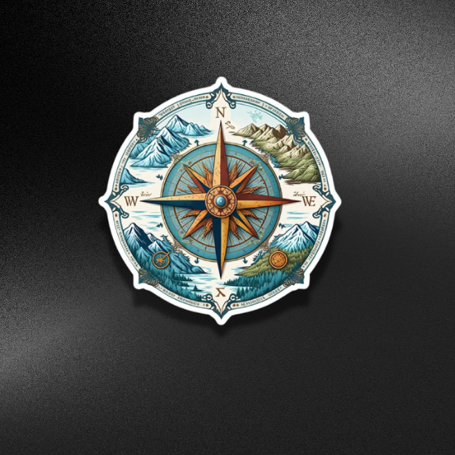 WORLD N COMPASS | STICKER