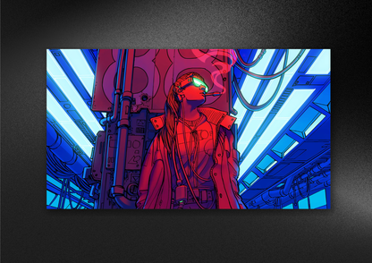 NEON-GIRL | LANDSCAPE | POSTER