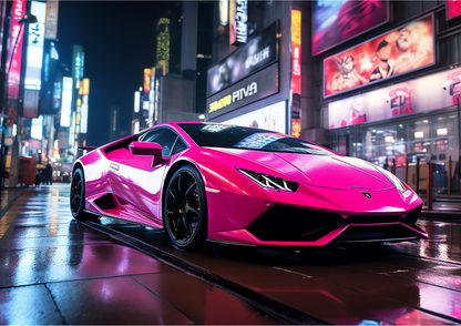 PINK-LAMBORGHINI | LANDSCAPE | POSTER