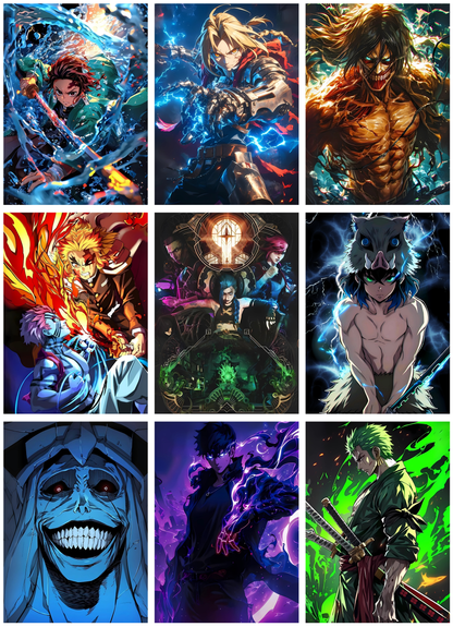 30 ANIME POSTER COLLECTION-A6 SIZE,(FREE SECRET GIFTS INSIDE🫰🏽)