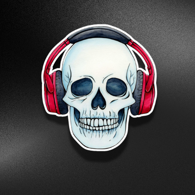 HAPPY VIBE SKULL | STICKER