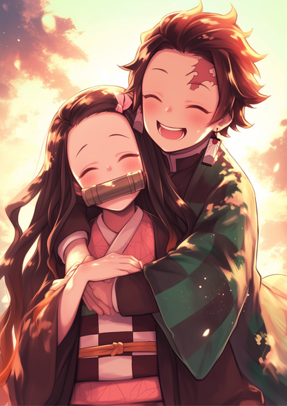 DEMON SLAYER-TANJIRO-NEZUKO | ANIME | POSTER