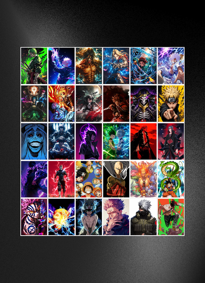 30 ANIME POSTER COLLECTION-A6 SIZE,(FREE SECRET GIFTS INSIDE🫰🏽)